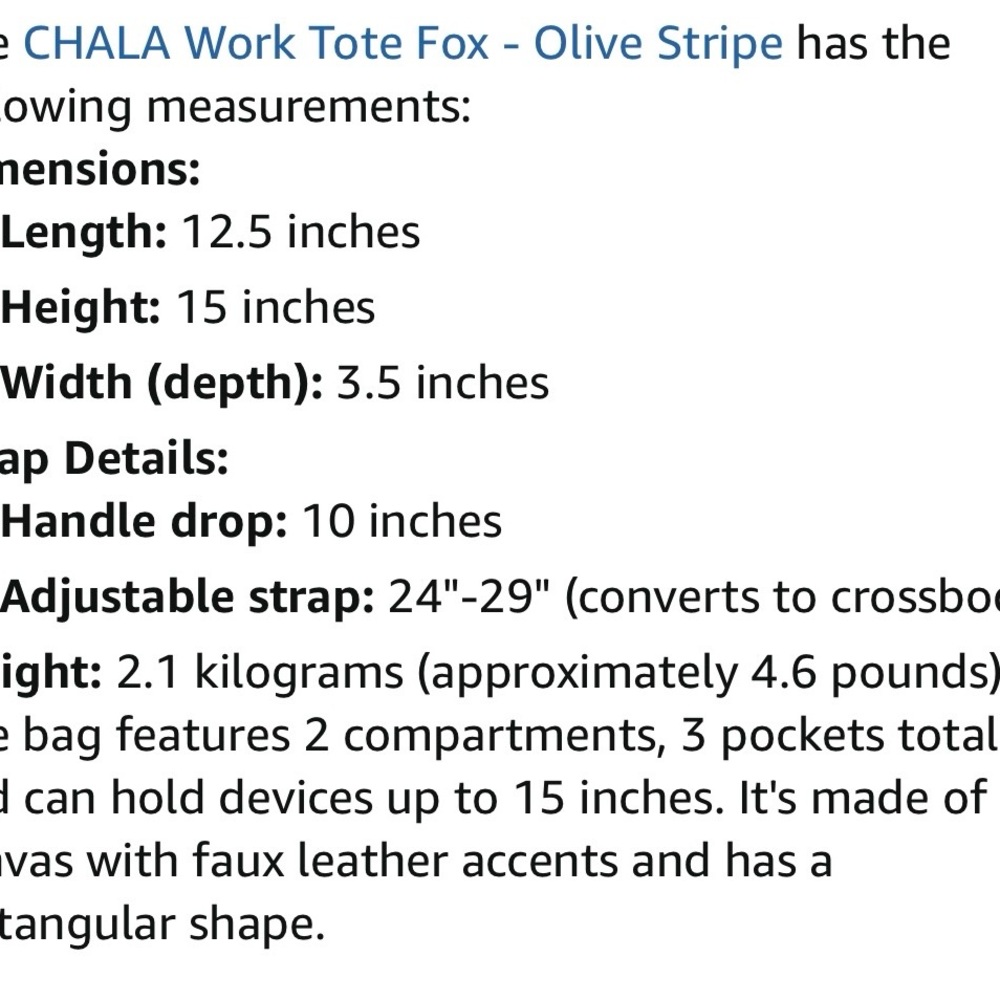 Chala Orange, Brown and White Fox Appliqué Tote - Picture 5 of 5